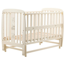 Кровать Babyroom Друзья маятник, откидной бок DDMO-02  бук слоновая кость