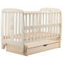 Кровать Babyroom Друзья, маятник, ящик, откидной бок DDMYO-3  бук слоновая кость