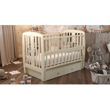 Кровать Babyroom Друзья, маятник, ящик, откидной бок DDMYO-3  бук слоновая кость