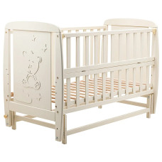Кровать Babyroom Умка маятник, откидной бок DUMO-02  бук слоновая кость