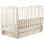 Кровать Babyroom Шарик SH-03 маятник, ящик, откидной бок  бук слоновая кость