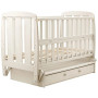 Кровать Babyroom Шарик SH-03 маятник, ящик, откидной бок  бук слоновая кость