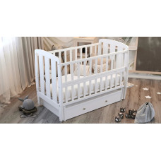 Кровать Babyroom Шарик SH-03 маятник, ящик, откидной бок  бук белый