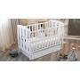 Кровать Babyroom Шарик SH-03 маятник, ящик, откидной бок  бук белый