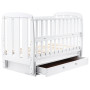Кровать Babyroom Шарик SH-03 маятник, ящик, откидной бок  бук белый