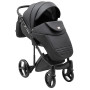 Коляска 2 в 1 Adamex Luciano кожа 100% SA-2 чёрный