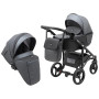 Коляска 2 в 1 Bair City ECO 19 графит (перламутр) - черный