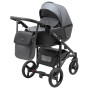 Коляска 2 в 1 Bair City ECO 19 графит (перламутр) - черный