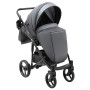 Коляска 2 в 1 Bair City ECO 19 графит (перламутр) - черный