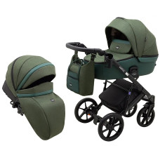 Коляска 2 в 1 Bair Marcel Light BML-04 зеленый - зеленая кожа