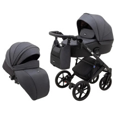 Коляска 2 в 1 Bair Marcel Light BML-05 графит - графитовая кожа