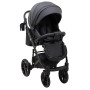 Коляска 2 в 1 Bair Marcel Light BML-05 графит - графитовая кожа