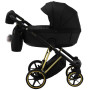 Коляска 2 в 1 Adamex Belissa Special Edition Gold PS-569 черный (перфорация)