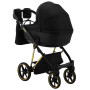 Коляска 2 в 1 Adamex Belissa Special Edition Gold PS-569 черный (перфорация)