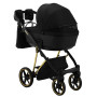 Коляска 2 в 1 Adamex Belissa Special Edition Gold PS-569 черный (перфорация)