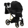 Коляска 2 в 1 Adamex Belissa Special Edition Gold PS-569 черный (перфорация)