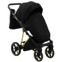 Коляска 2 в 1 Adamex Belissa Special Edition Gold PS-569 черный (перфорация)