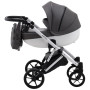 Коляска 2 в 1 Bair Next White кожа 100% 63 графит