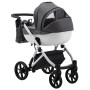Коляска 2 в 1 Bair Next White кожа 100% 63 графит