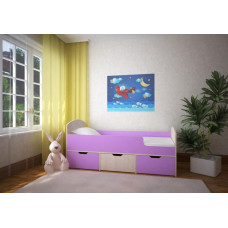 Детская одноярусная кровать с вместительными ящиками для вещей