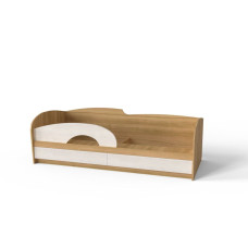 Детская одноярусная кровать с бельевыми внизу