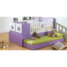 Выкатная комбо кровать трансформер для двоих детей 2 в 1