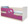 Детская одноярусная кроватка с ящиками для вещей ребенка
