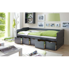 Детская одноярусная кроватка с ящиками снизу