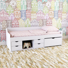 Детская односпальная кровать с ящиками К 15