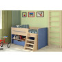 Детская кровать-чердак с ящиком и полками внизу ДЕТ 40