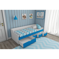 Односпальная одноярусная кровать с ящиками внизу  ДК 500