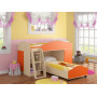 Двухъярусная кровать чердак угловая с шкафчиками ДКЧ 11