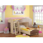 Двухъярусная кровать чердак угловая с шкафчиками ДКЧ 11