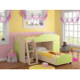 Двухъярусная кровать чердак угловая с шкафчиками ДКЧ 11