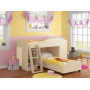 Двухъярусная кровать чердак угловая с шкафчиками ДКЧ 11