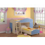 Двухъярусная кровать чердак угловая с шкафчиками ДКЧ 11