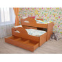Невысокая выкатная кровать чердак для двоих детей КДВ 8 А