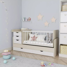 Детская кроватка для новорожденного трансформер 3 в 1 Дм 001