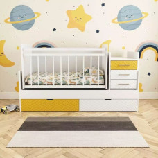 Кроватка детская для новорожденного 3 в 1 ДМ 039