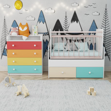 Детская комбо кровать для новорожденных ДМ 060