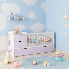 Кроватка трансформер для новорожденных 3 в 1 ДМ 508