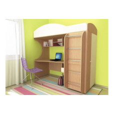 Кровать чердак с рабочей зоной для подростка Дм 65 А