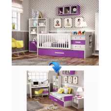 Кроватка трансформер для новорожденного 3 в 1 ИНСТ 1642