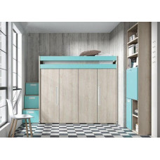 Детская кровать чердак со шкафом и рабочим местом КРК 6