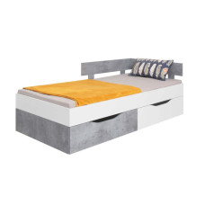 Стильная детская одноярусная кроватка с ящиками снизу ДОК 76