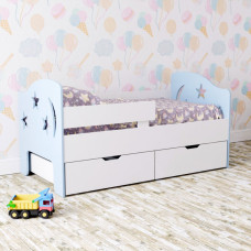 Детская одноярусная кровать с бельевым ящиком внизу МВ 009