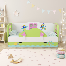 Детская кровать «Смурф» ДС 012