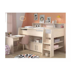 Кровать чердак с выдвижными ящиками и шкафчиком ДМ 565