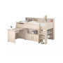 Ліжко горище з висувними ящиками та шафкою ДМ 565