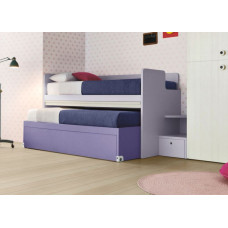 Выкатная кроватка чердак для двоих деток с бельевыми ящиками